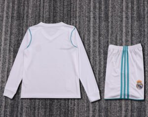 Kids Retro Real Madrid Home Jersey Long Sleeve 2017/18