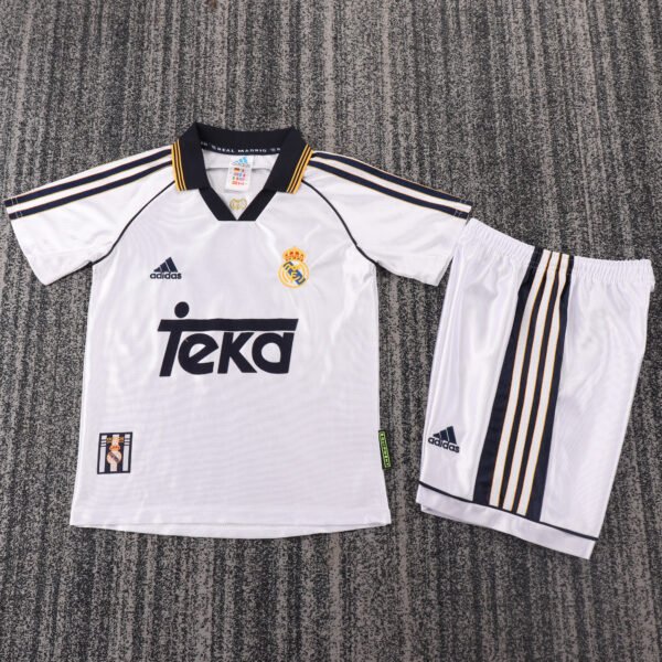 Kids Retro Real Madrid Home Jersey 1998/00