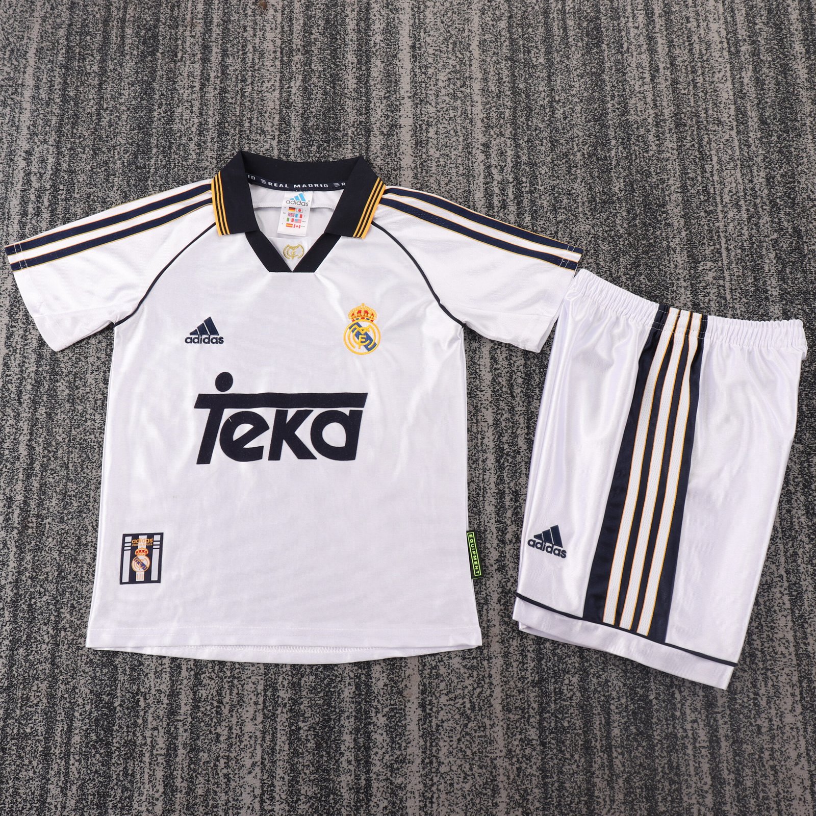 Kids Retro Real Madrid Home Jersey 1998/00