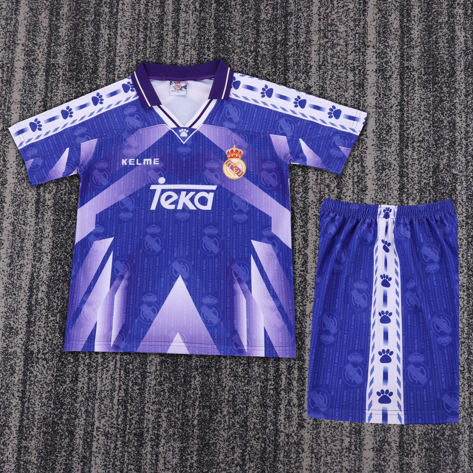Kids Retro Real Madrid Away Jersey 1996/97