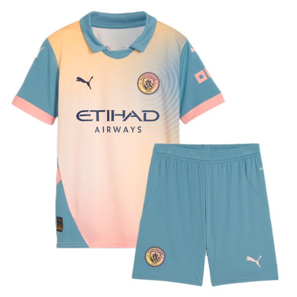 Kids Manchester City Fourth Jersey Kit 2025/26
