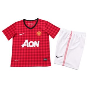 Kids Retro Manchester United Home Jersey Kit 2012/13
