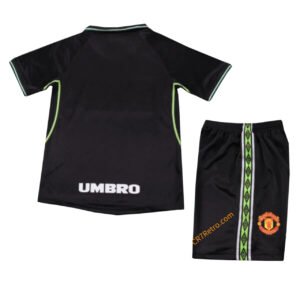 Kids Retro Manchester United Third Away Jersey Kit 1998