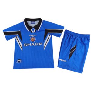 Kids Retro Manchester United Third Jersey Kit 1996/97