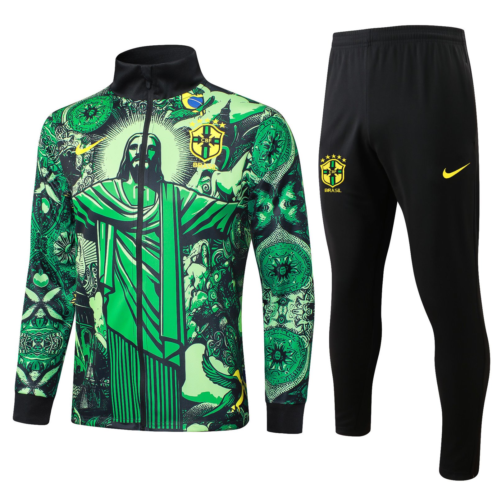 Brazil 24/25 Greener Long Zip Jacket Tracksuit