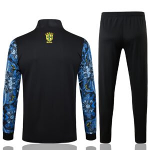Brazil 24/25 Grey Long Zip Jacket Tracksuit