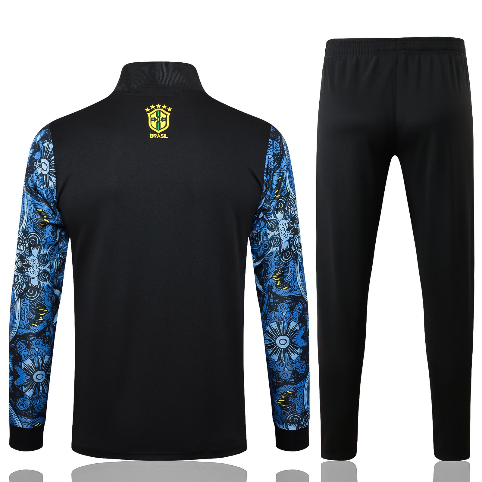 Brazil 24/25 Grey Long Zip Jacket Tracksuit