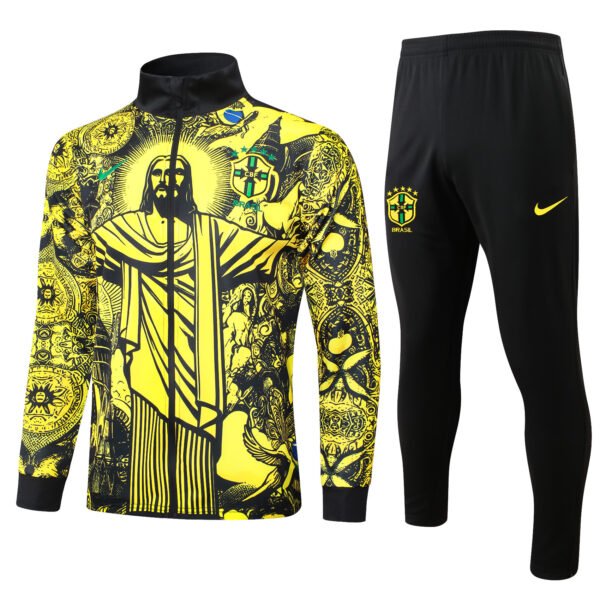 Brazil 24/25 Yellow Long Zip Jacket