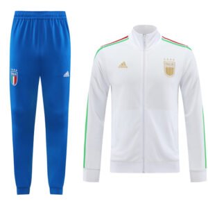 Italy White Long Zip Jacket Jersey 2024/25