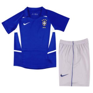 Kids Brazil Away Jersey Retro Kit 2002