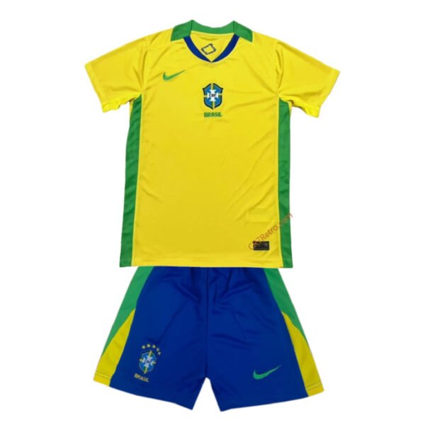 Kids Brazil Home Jersey Kit 2025
