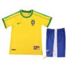 Kids Brazil Home Jersey Retro Kit 1998