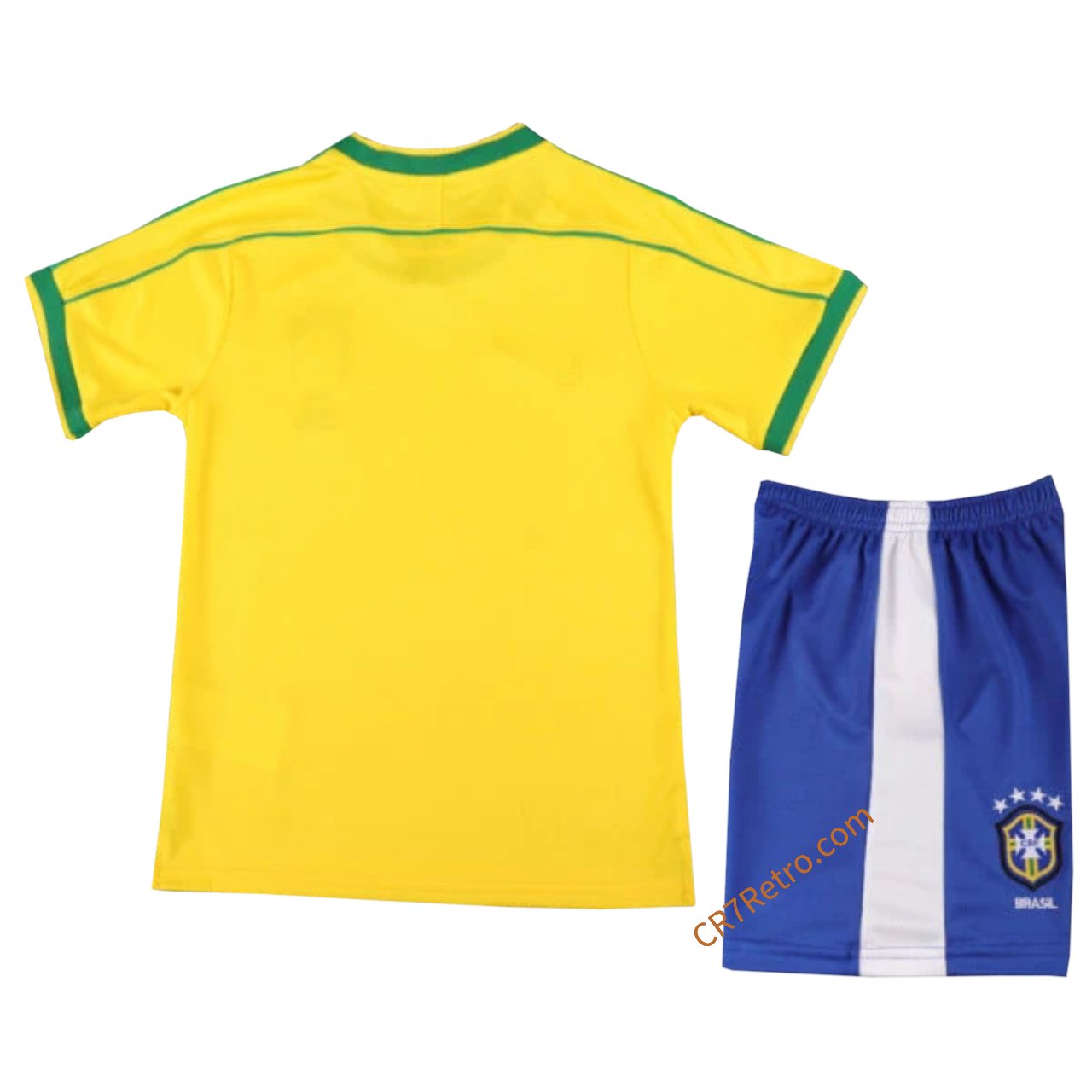 Kids Brazil Home Jersey Retro Kit 1998