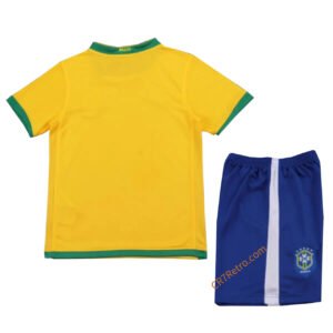 Kids Brazil Home Jersey Retro Kit 2006