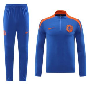 Netherlands Blue Short Zip Tracksuit 2024