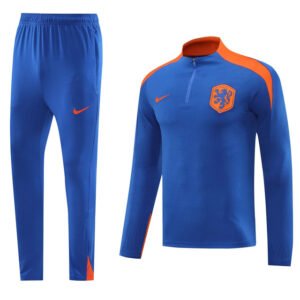 Netherlands Blue Short Zip Tracksuit 2024