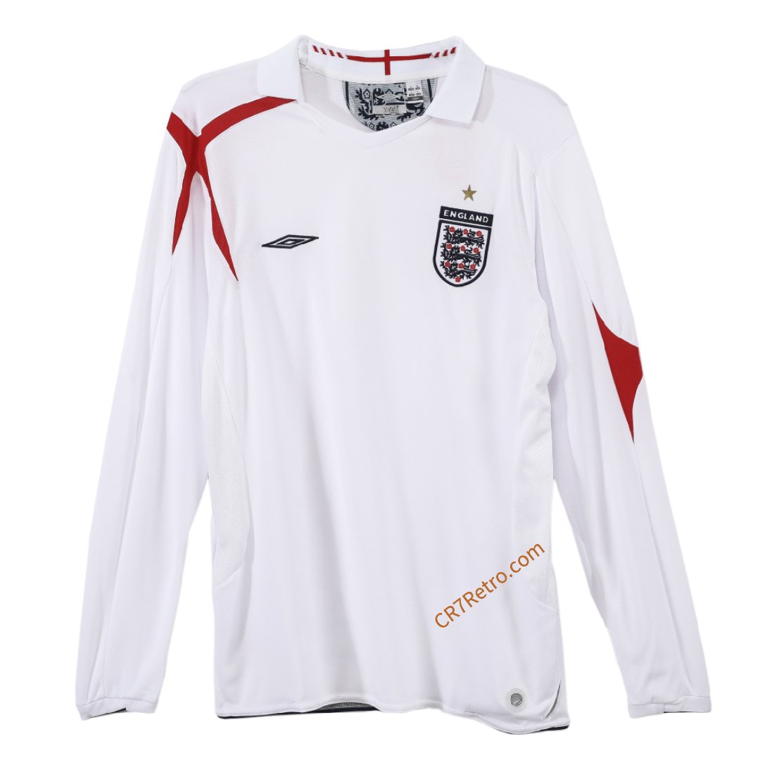Retro England Home Jersey Long Sleeve 2006