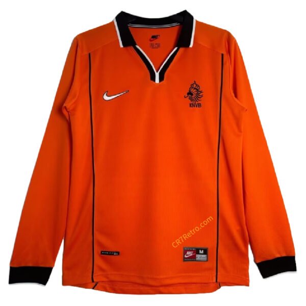 Retro Netherlands Home Jersey Long Sleeve 1998