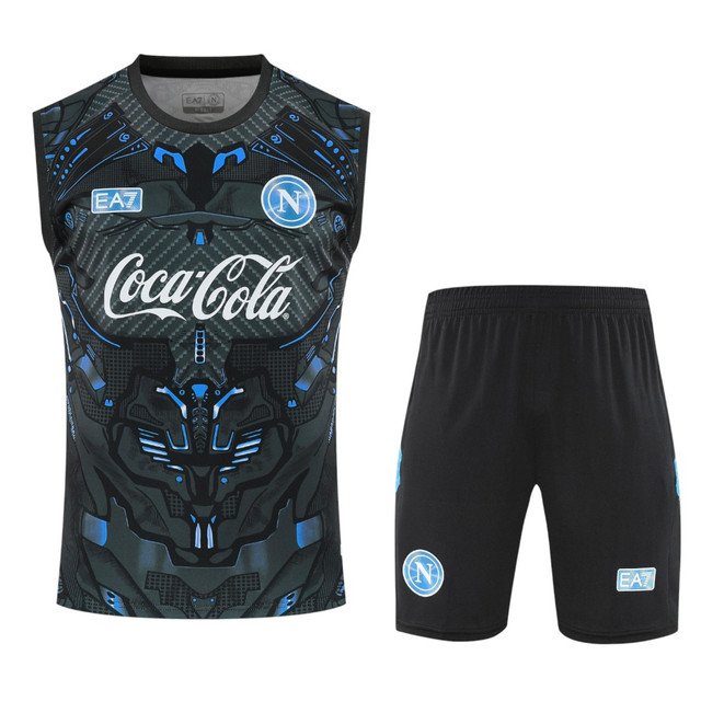 SSC Napoli Black Training Tank Top Kit 2025/26