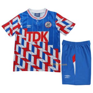Kids Ajax Away Jersey Retro Kit 1989/90