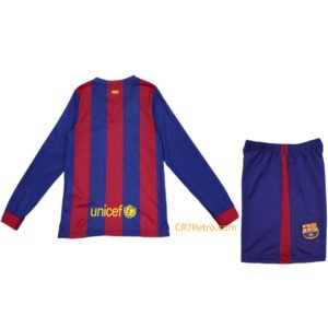 Kids Barcelona Home Jersey Retro Kit Long Sleeve 2014/15