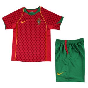 Kids Portugal Home Jersey Retro Kit 2004