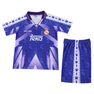 Kids Real Madrid Away Jersey Retro Kit 1996/97