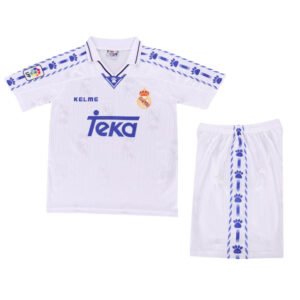 Kids Real Madrid Home Jersey Retro Kit 1996/97