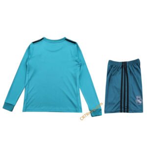 Kids Real Madrid Third Jersey Retro Kit Long Sleeve 2017/18