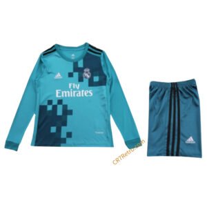 Kids Real Madrid Third Jersey Retro Kit Long Sleeve 2017/18