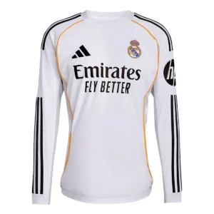 Real Madrid Home Jersey Long Sleeve 2025/26